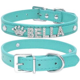 Bling Rhinestone Puppy Dog Collars Personalized Small Dogs Chihuahua (size: M)