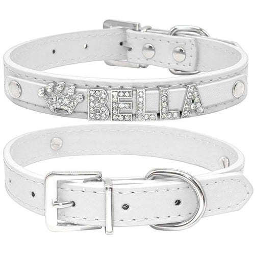 Bling Rhinestone Puppy Dog Collars Personalized Small Dogs Chihuahua